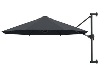 vidaXL seinale kinnitatav päikesevari metallpostiga 300 cm, antratsiit