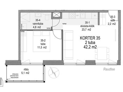 3-toaline merevaatega korter.