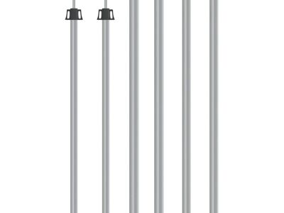 vidaXL teleskoopvaiad pikkusega 102–260 cm, 2 tk, alumiinium
