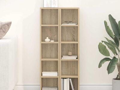 vidaXL CD-kapid 2 tk, Sonoma tamm, 21 x 16 x 93,5 cm, puitlaastplaat