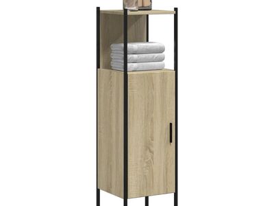 vidaXL vannitoakapp, Sonoma tamm, 33 x 33 x 120,5 cm, tehispuit