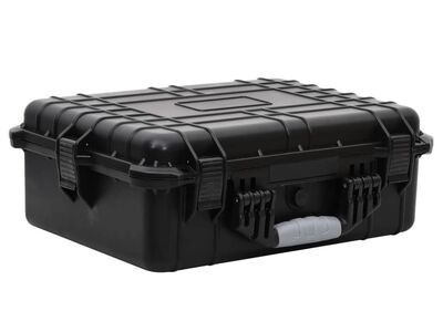 vidaXL kaasaskantav transpordikohver, must, 52 x 40 x 19 cm, PP