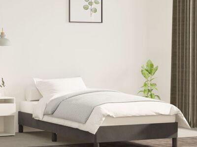 vidaXL voodiraam ilma madratsita, tumehall, 80x200 cm, samet