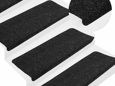 vidaXL isekleepuv trepivaip, 15 tk, 65x24,5x3,5 cm, antrasiithall