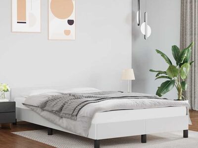 vidaXL voodiraam peatsiga ilma madratsita Valge 120x200 cm