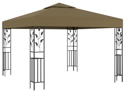vidaXL varjualune 3 x 3 m pruunikashall 180 g/m²