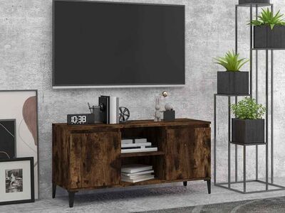 vidaXL metalljalgadega telerikapp, Sonoma tamm, 103,5 x 35 x 50 cm