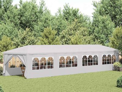 vidaXL aiatelk, 3 x 12 m, valge