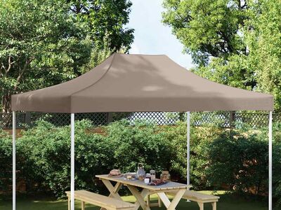 vidaXL peotelgi katus 4 x 3 m, pruunikashall, 270 g/m²