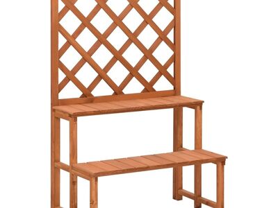 vidaXL võrega taimealus, 70 x 42 x 115 cm, nulupuit