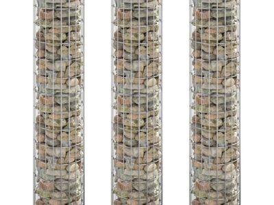 vidaXL ringikujulised gabioon taimelavad 3tk tsingitud teras Ø30x150cm