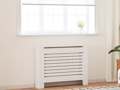 vidaXL radiaatorikate valge 112 x 19 x 81,5 cm, MDF