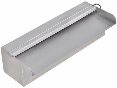 Ristkülikukujuline basseini purskkaev LED-tuledega roostevabast terasest 30 cm