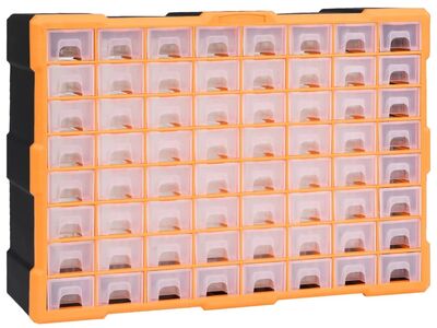 vidaXL mitme sahtliga organiseerija 64 sahtliga 52 x 16 x 37,5 cm
