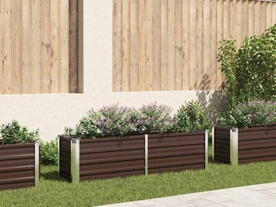 vidaXL aia taimelava pruun 160 x 40 x 45 cm tsingitud teras