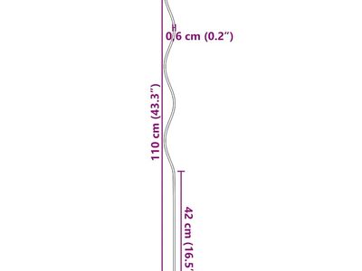 vidaXL spiraalsed taimetoed 20 tk, tsingitud teras, 110 cm
