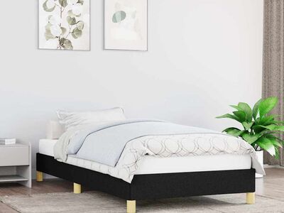 vidaXL voodiraam ilma madratsita , must, 90x200cm, kangas