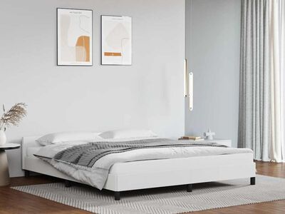 vidaXL voodiraam peatsiga ilma madratsita Valge 180x200 cm