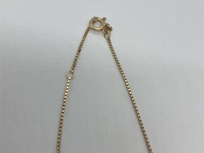 Kullast käekett plaadiga 14cm 585