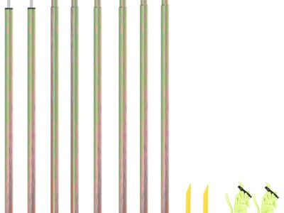 vidaXL päikesepurje postid, 2 tk 200 cm, tsingitud teras
