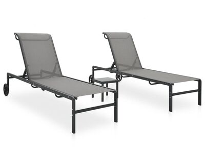 vidaXL lamamistoolid 2 tk lauaga, tekstileen ja teras