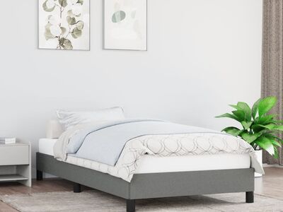 vidaXL voodiraam ilma madratsita, tumehall, 90x200 cm, kangas