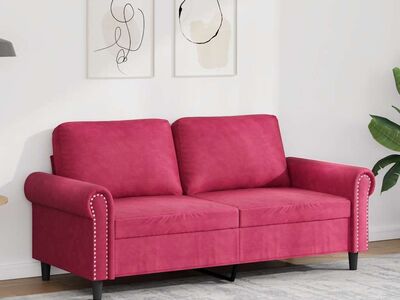 vidaXL 2-kohaline diivan, veinipunane, 140 cm, samet