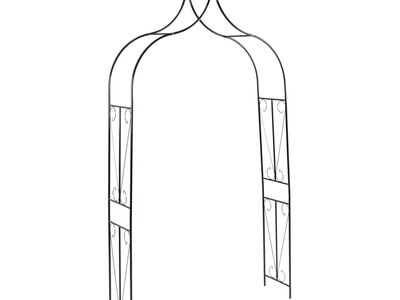 vidaXL aiakaar, tumeroheline, 142 x 37 x 275 cm, raud