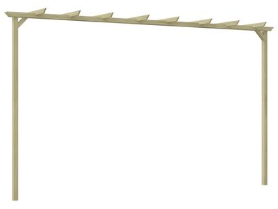 vidaXL lehtla, immutatud männipuit, 360 x 200 x 60 cm