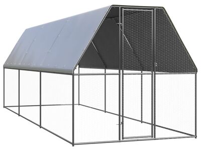 vidaXL õue kanapuur, 2 x 6 x 2 m, tsingitud teras