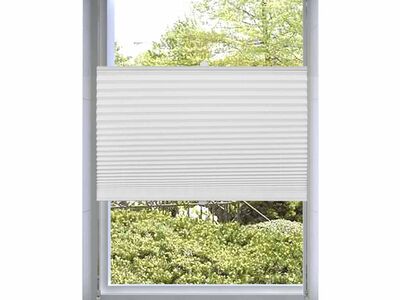 Plisseekardin 100 x 125 cm valge