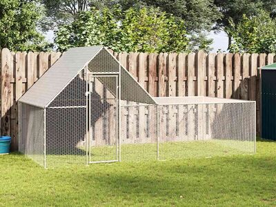 vidaXL kanakuut, 4 x 2 x 2 m, tsingitud teras