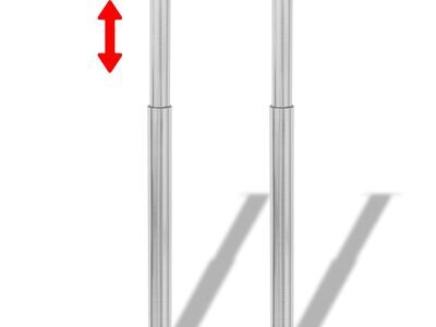 2 teleskoop-lauajalga, roostevaba teras, 710-1100 mm