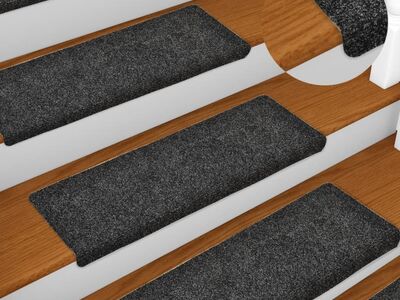 vidaXL trepimatid, isekleepuvad, 15 tk, 65 x 21 x 4 cm, tumehall, ristkülikukujulised servad