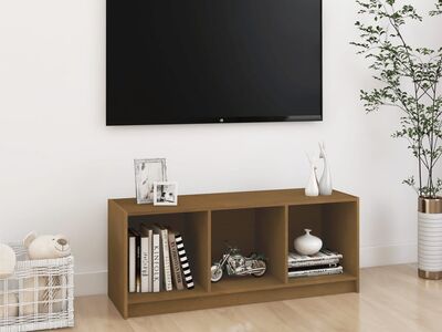 vidaXL telerikapp, meepruun, 104x33x41 cm, täismännipuit