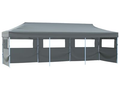 vidaXL kokkupandav pop-up peotelk 5 külgseinaga 870x291x315 cm antratsiithall