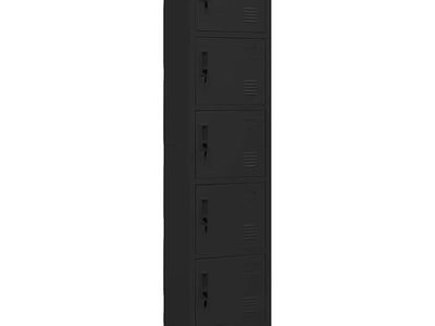 vidaXL lukustatav hoiukapp, must, 38 x 40 x 180 cm, teras