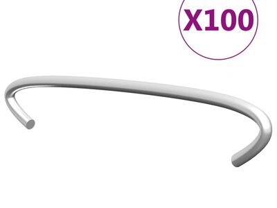 vidaXL gabiooni konksud 100 tk, tsingitud teras 10 cm