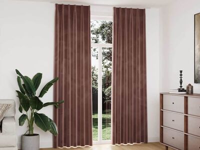 vidaXL pimendavad kardinad 2 tk konksud, samet, vanaroosa, 140x245 cm