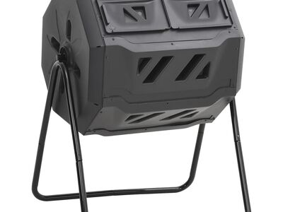 vidaXL aia kompostikast, must, 73 x 64 x 95 cm, 160 l