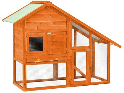 vidaXL küülikupuur, 140 x 63 x 120 cm, kuusepuidust