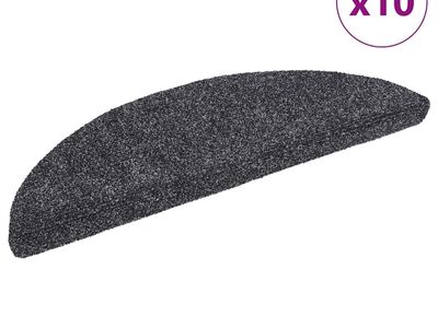 vidaXL isekleepuvad trepimatid 10 tk 56 x 17 x 3 cm tumehall poolringikujulised