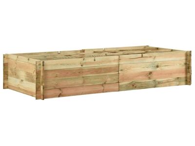 vidaXL köögiviljapeenar, immutatud männipuit, 197 x 100 x 40 cm
