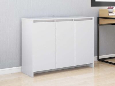 vidaXL puhvetkapp, valge, 102 x 33 x 75 cm, tehispuit