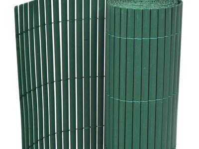 vidaXL kahepoolne piirdeaed, PVC 90 x 300 cm, roheline