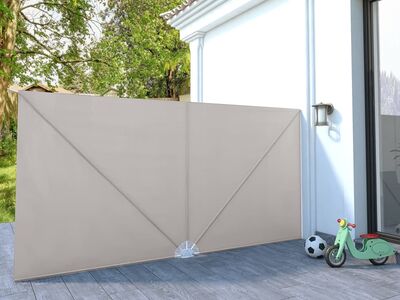 vidaXL kokkupandav terrassi külgmarkiis kreemjasvalge 400 x 200 cm
