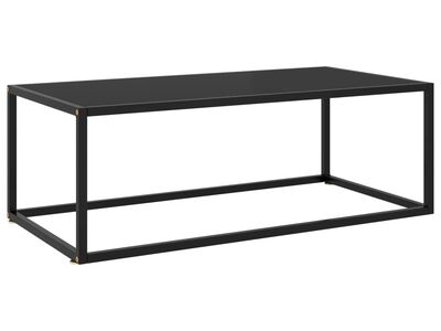 vidaXL kohvilaud, must, klaas, 100 x 50 x 35 cm