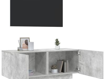 vidaXL telerikapp, betoonhall, 100 x 35 x 40 cm, tehispuit