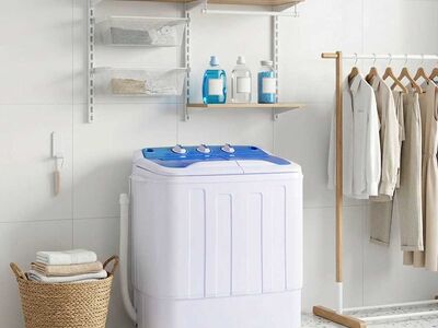 vidaXL kahe kambriga minipesumasin 5,6 kg