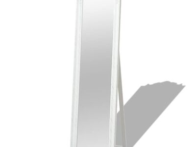vidaXL barokkstiilis põrandapeegel 160 x 40 cm valge